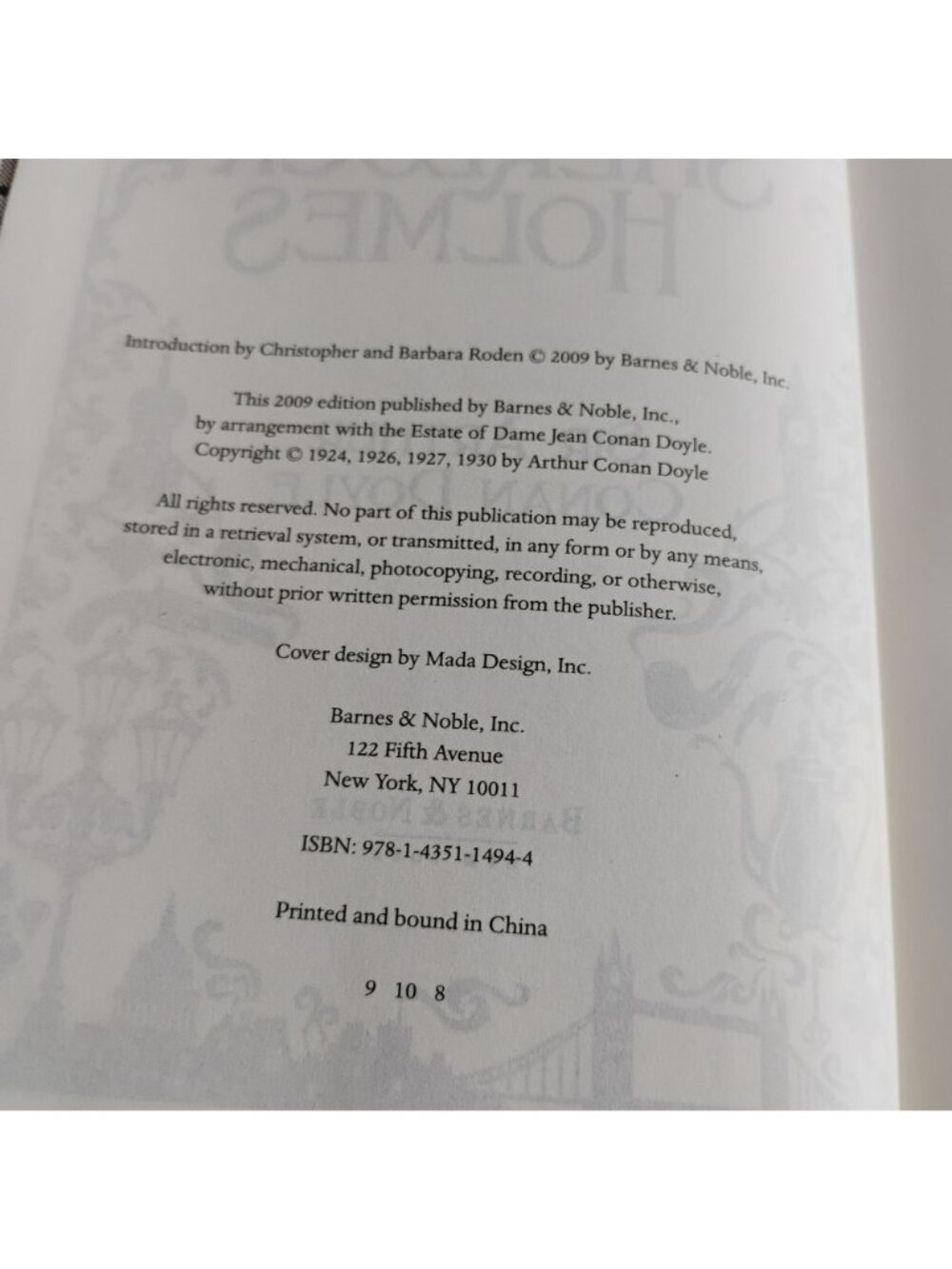 The Complete Sherlock Holmes Hardcover, Barnes & Noble 2009 Leather Brown Gilt - Picture 6 of 8